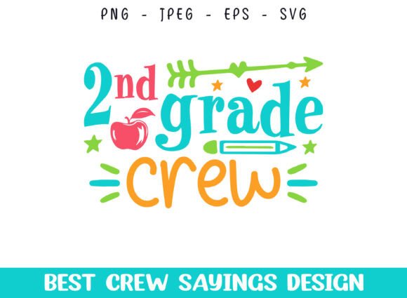 2nd Grade School Crew SVG: Graphics for Crafts