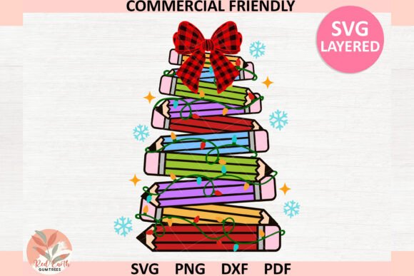 Christmas Teacher Pencil Sweatshirt Svg: Crafts & Graphics
