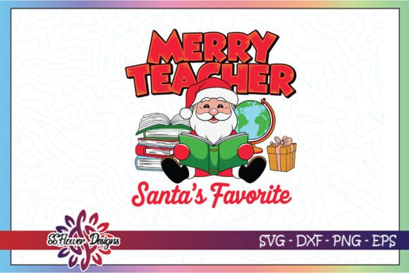 Favorite Teacher Groovy Christmas SVG: Graphics & Crafts