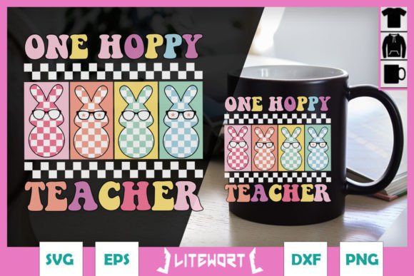 One Hoppy Teacher Bunny SVG for Crafts & Graphics