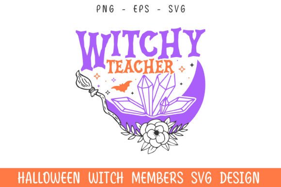 Witchy Teacher Halloween Graphics for Crafts